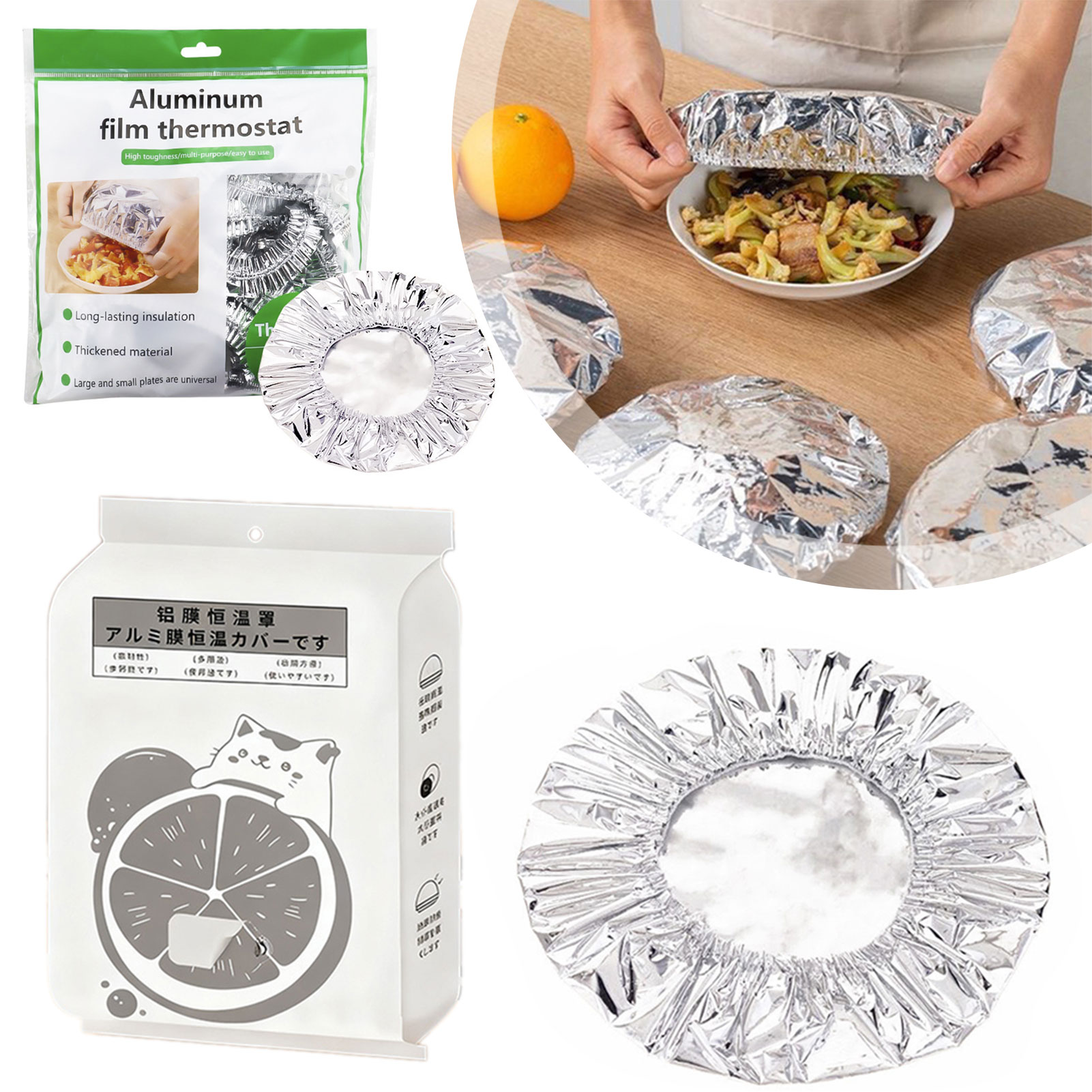 Camping Cooking Meals - Voedselisolatieafdekking, aluminiumfolie voedselafdekking, keuken vershoudisolatie stofdichte