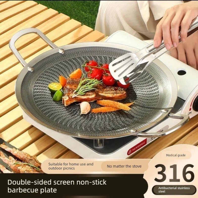 Camping Cooking With Gas - 316 roestvrijstalen multifunctionele kook- en BBQ-grillpan