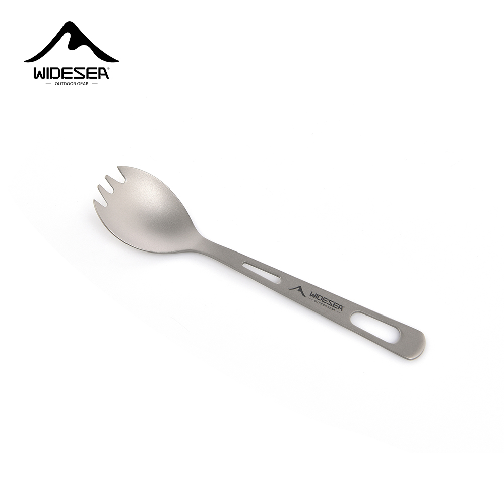 Camping Cooking And Dining Set - Widesea Camping Kookset Spork Titanium Lepel