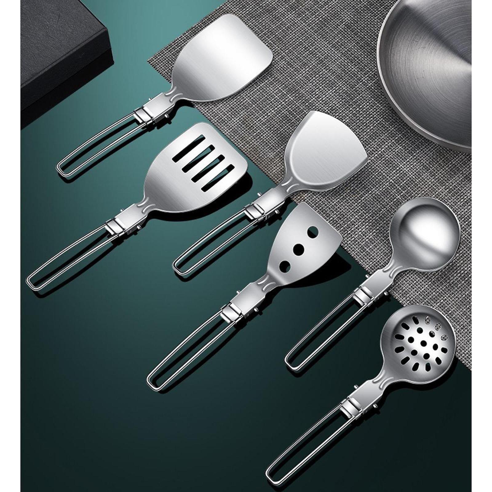 Camping Cooking Set Compact - Compacte Outdoor Keukenuitrusting Metalen Kampeerkookgerei Set