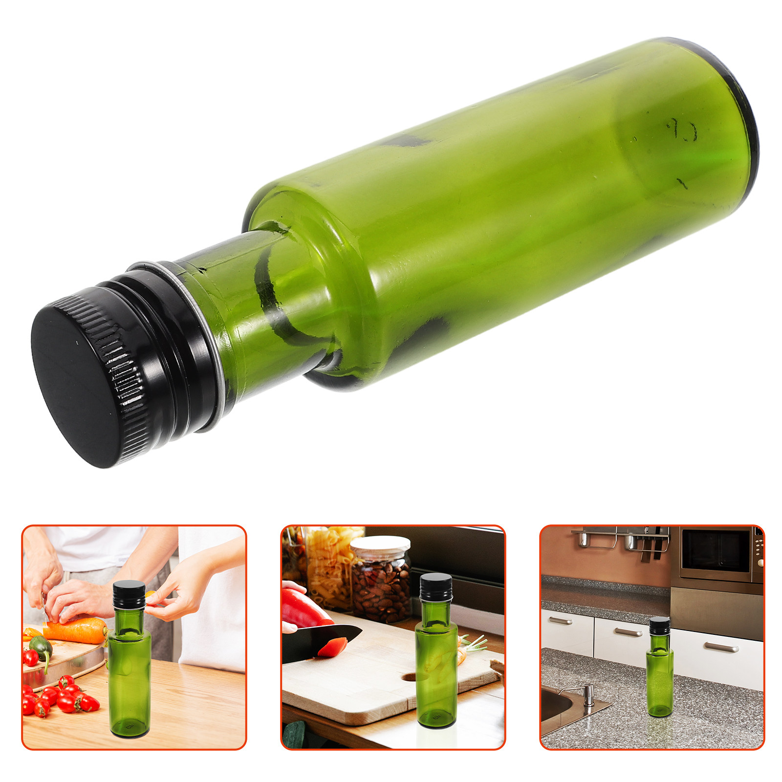 Camping Cooking Container - Mini glazen olijfoliefles met verzegeld deksel,