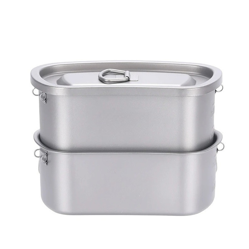 Camping Cooking Set With Kettle - Outdoor camping titanium drinkbeker set waterfles