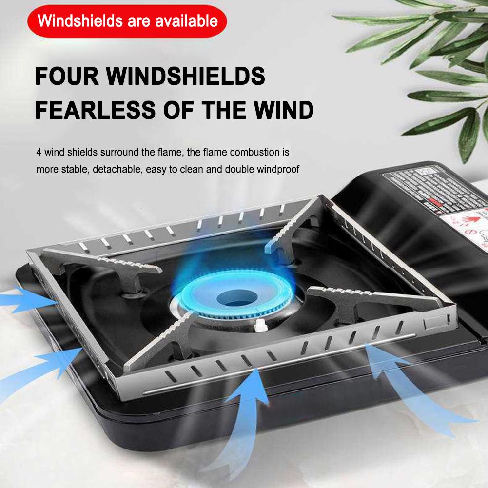 Camping Cooking Wind Blocker - Campingkachel-windscherm Afneembare kampeerkachel-windscherm Roestvrijstalen gasfornuis-windbeschermer Draagbare