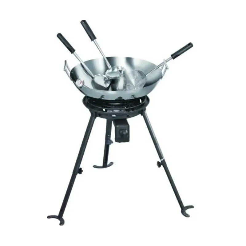 Camping Cooking Wok - Buiten gas camping kookgrill fornuisbrander met