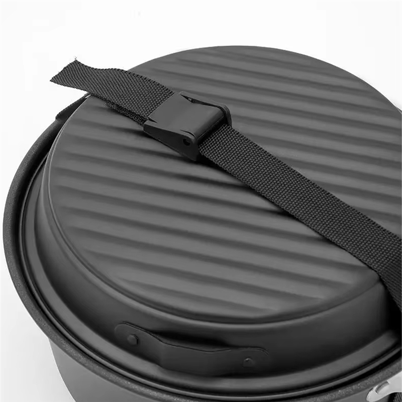 Camping Cooking Set With Kettle - ABJO-5-delige kampeerpannenset met antiaanbaklaag en waterkoker,