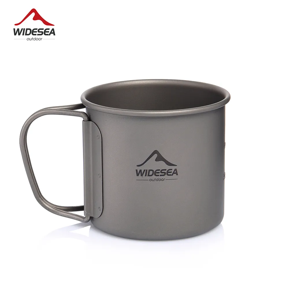 Camping Cooking And Dining Set - Widesea Camping Mok Titanium Cup Toerist