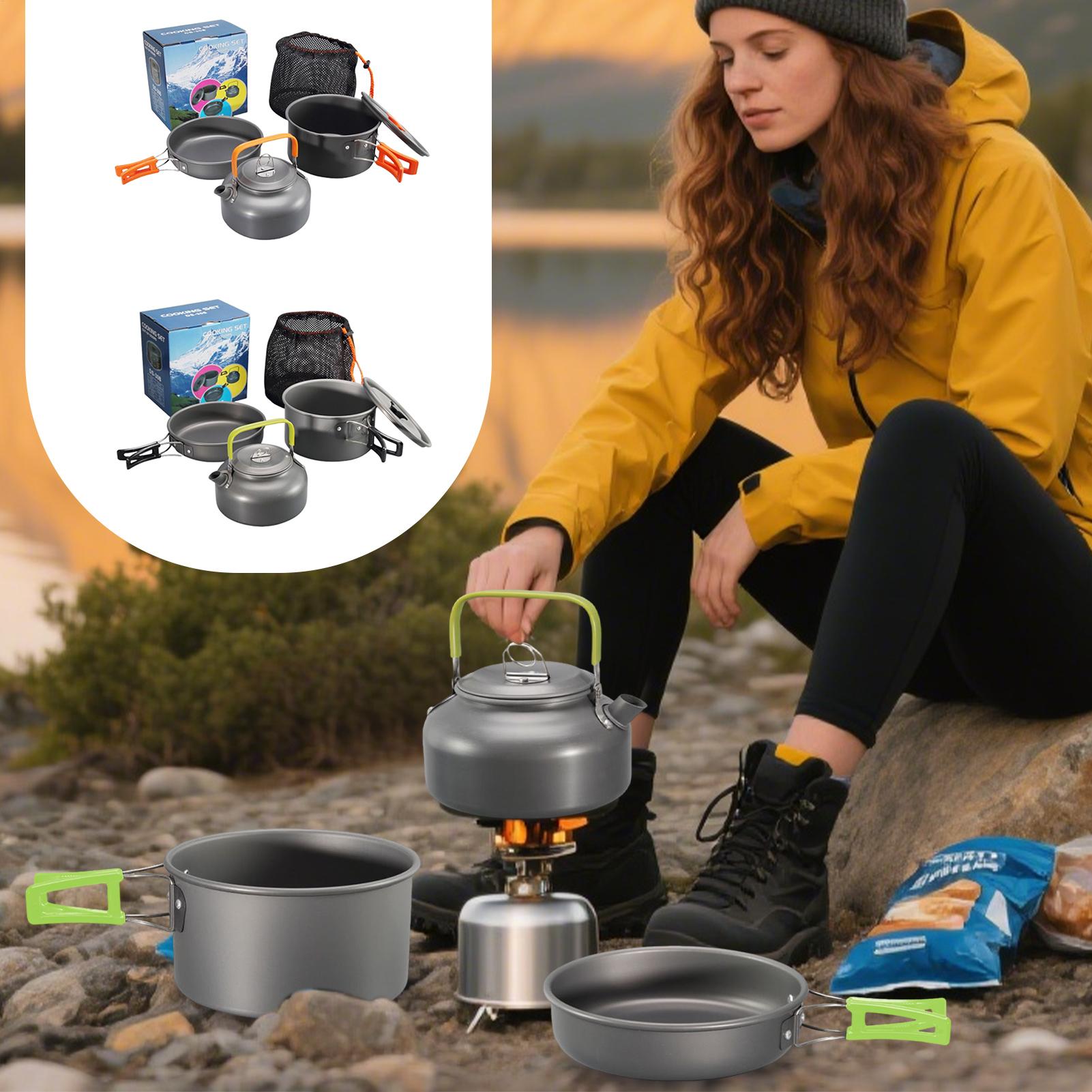Camping Cooking Kettle - Camping Kookgerei Camping Kookpot Set Non