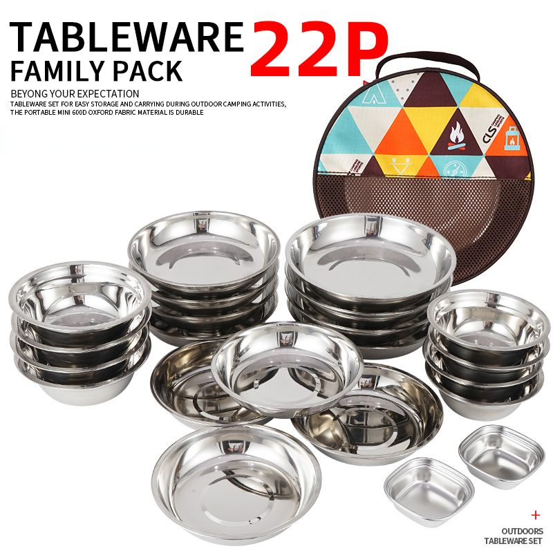 Camping Cooking And Dining Set - Nieuwe Camping Kookset Draagbare Eetservies Set