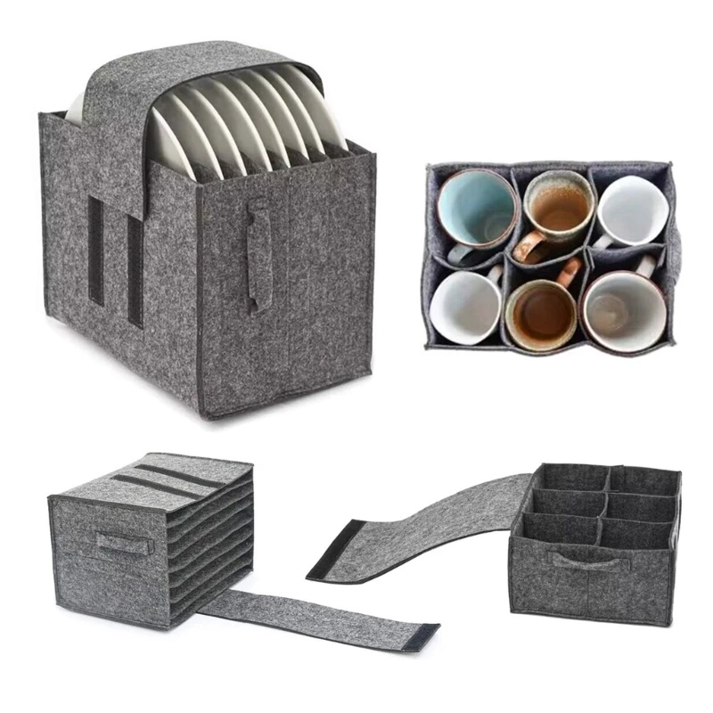Camping Cooking Meals - 1 stuk vilten bord, schaal, beker,