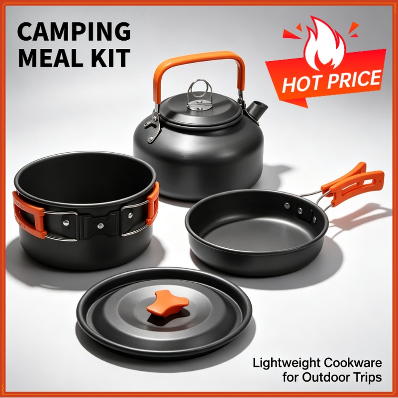Camping Cooking Kettle - Campingkookset Campingkookgerei Reisservies Outdoor Picknickset Theepot