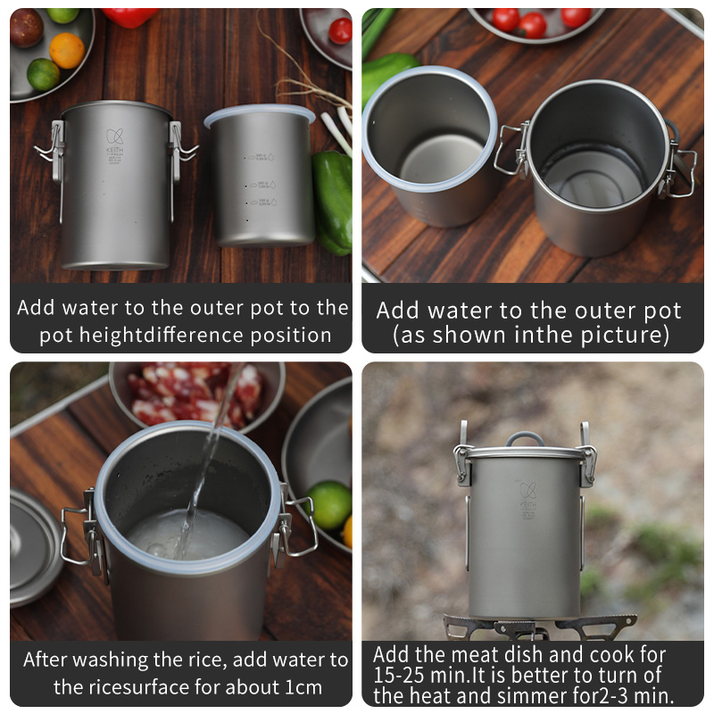KEITH Pure Titanium Rijstkoker - Camping Cooking Kettle recensie en prijs