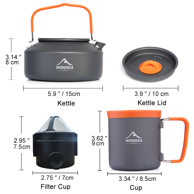 Widesea Camping Koffie Pannens - Camping Cooking Set With Kettle recensie en prijs
