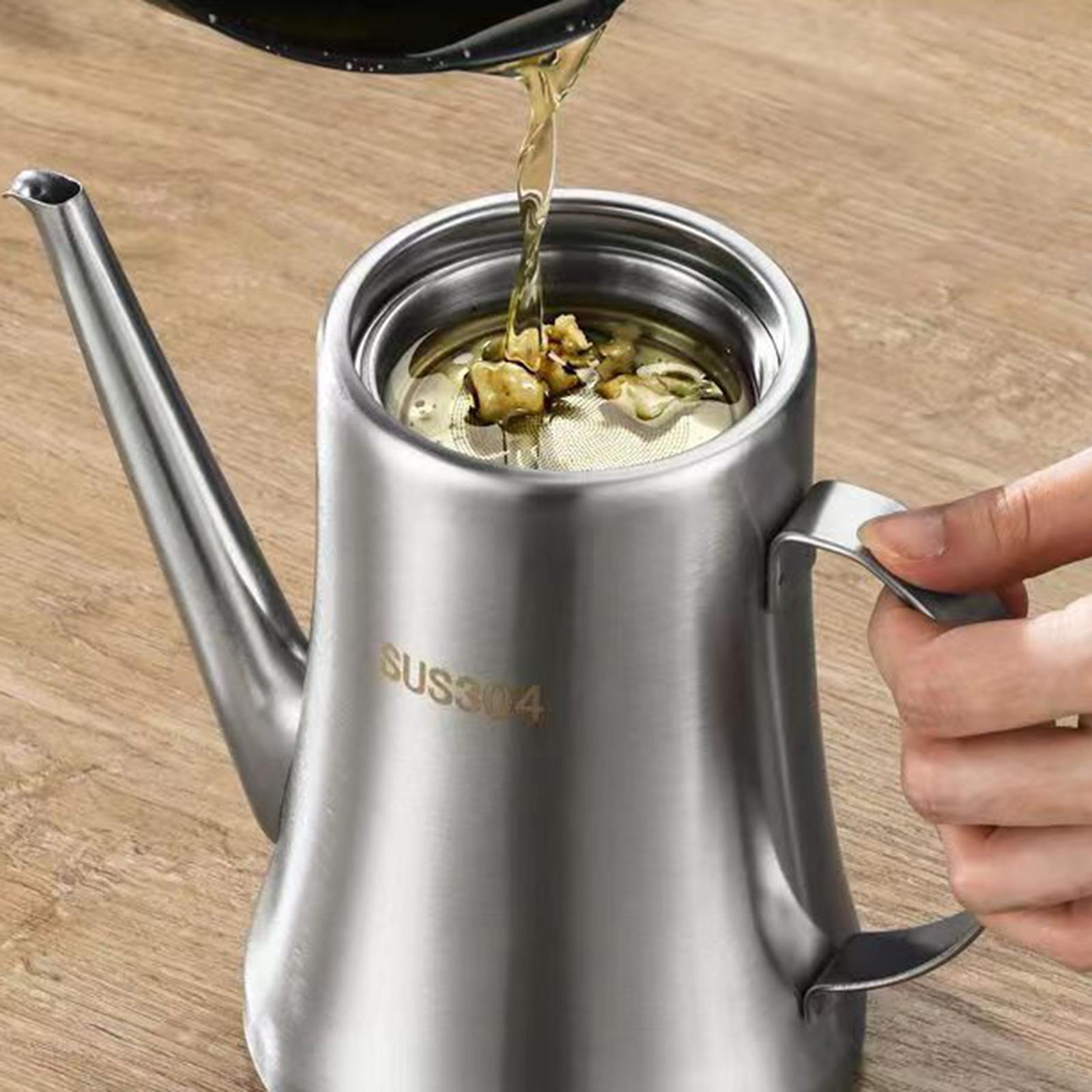 RVS oliedispenser, makkelijk t - Camping Cooking Oil Container recensie en prijs