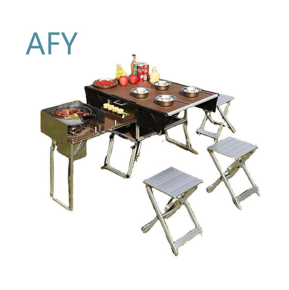 Draagbare opvouwbare foodtrail - Camping Cooking And Dining Set recensie en prijs