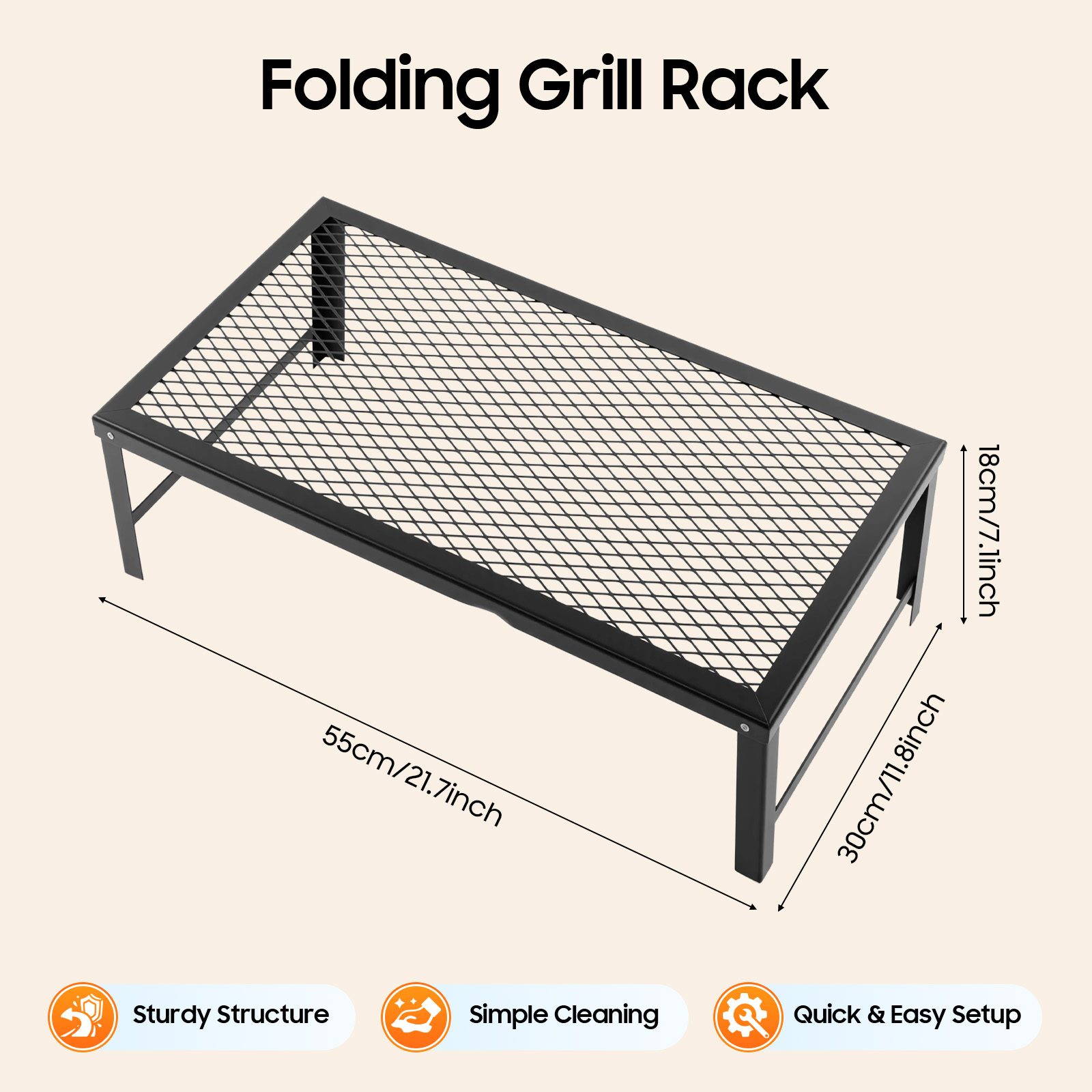Draagbare opvouwbare campinggr - Camping Cooking Grate recensie en prijs