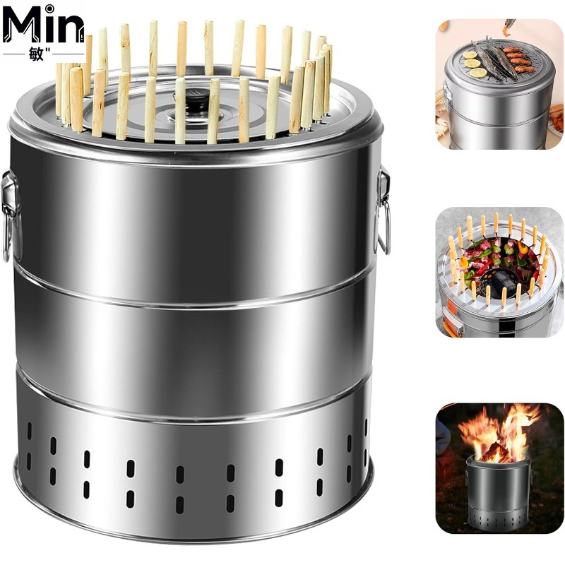 Draagbare roestvrijstalen omwi - Camping Cooking Grate recensie en prijs