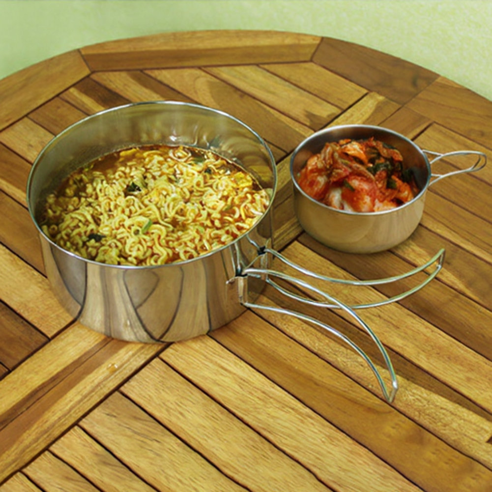 Outdoor kookset 4-delig roestv - Nesting Camping Cooking Set recensie en prijs