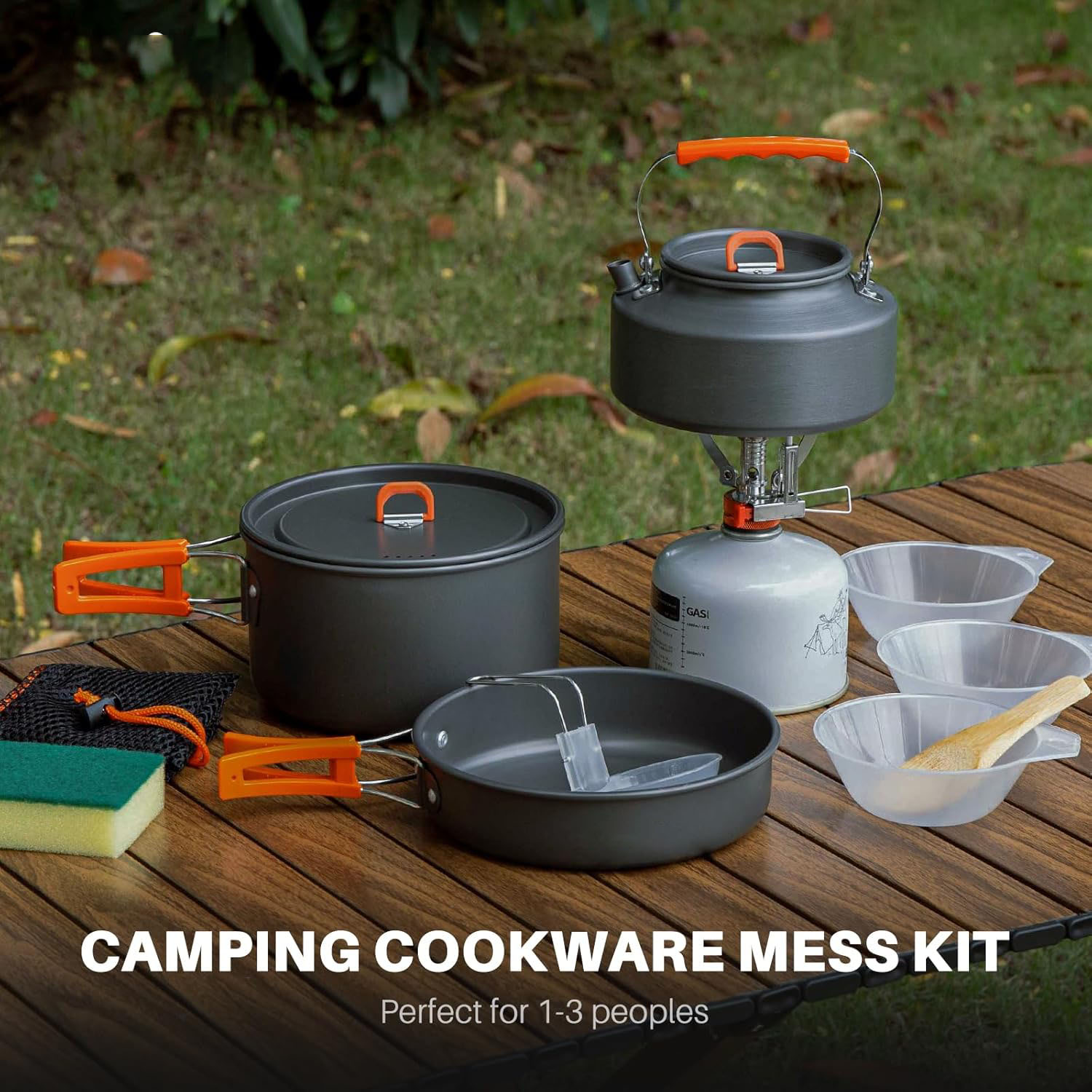 Campingkookgerei Campingpot- e - Camping Cooking Set With Kettle recensie en prijs