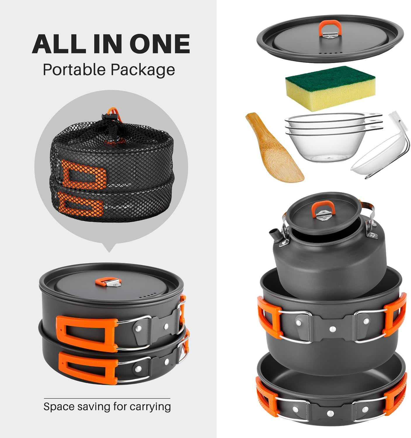 Campingkookgerei Campingpot- e - Camping Cooking Set With Kettle recensie en prijs