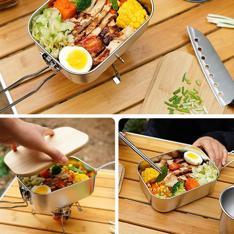 Lunchbox van roestvrij staal 3 - Camping Cooking Container recensie en prijs