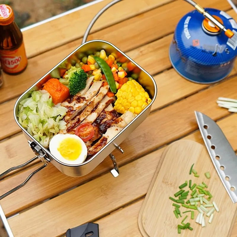 Lunchbox van roestvrij staal 3 - Camping Cooking Container recensie en prijs