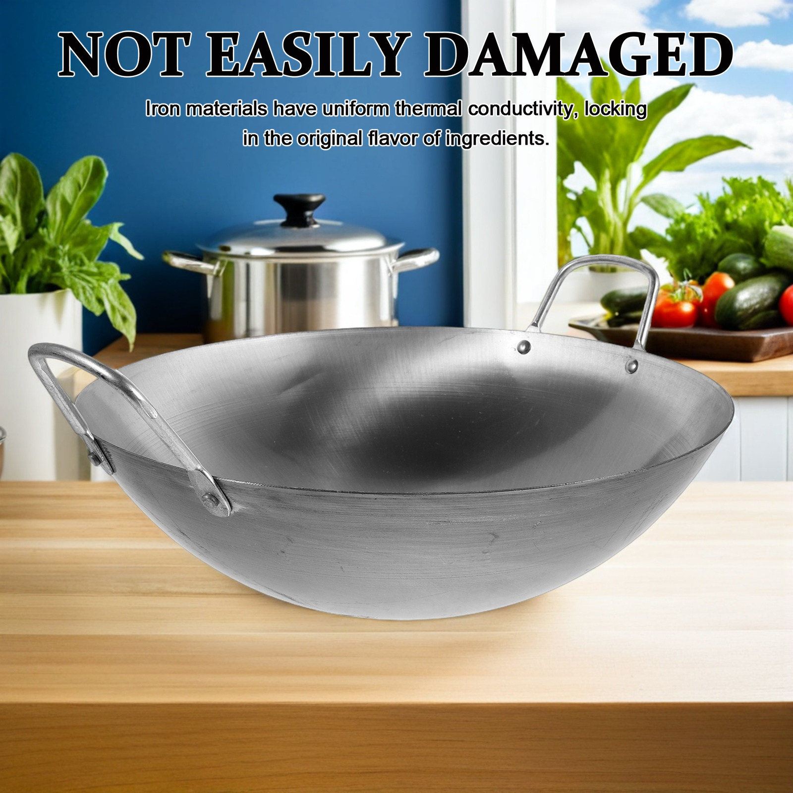IJzeren wokring Antislip fornu - Camping Cooking Wok recensie en prijs