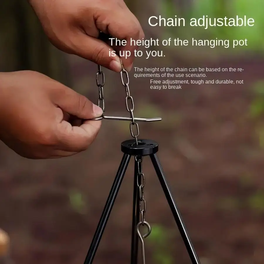 Draagbaar kampeer-kookpot-rek  - Camping Cooking Pot Tripod recensie en prijs