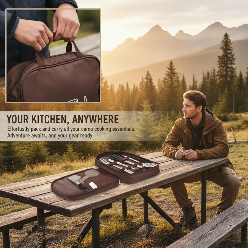 Kooktas voor buiten Campingopb - Camping Cooking Utensil Organizer recensie en prijs