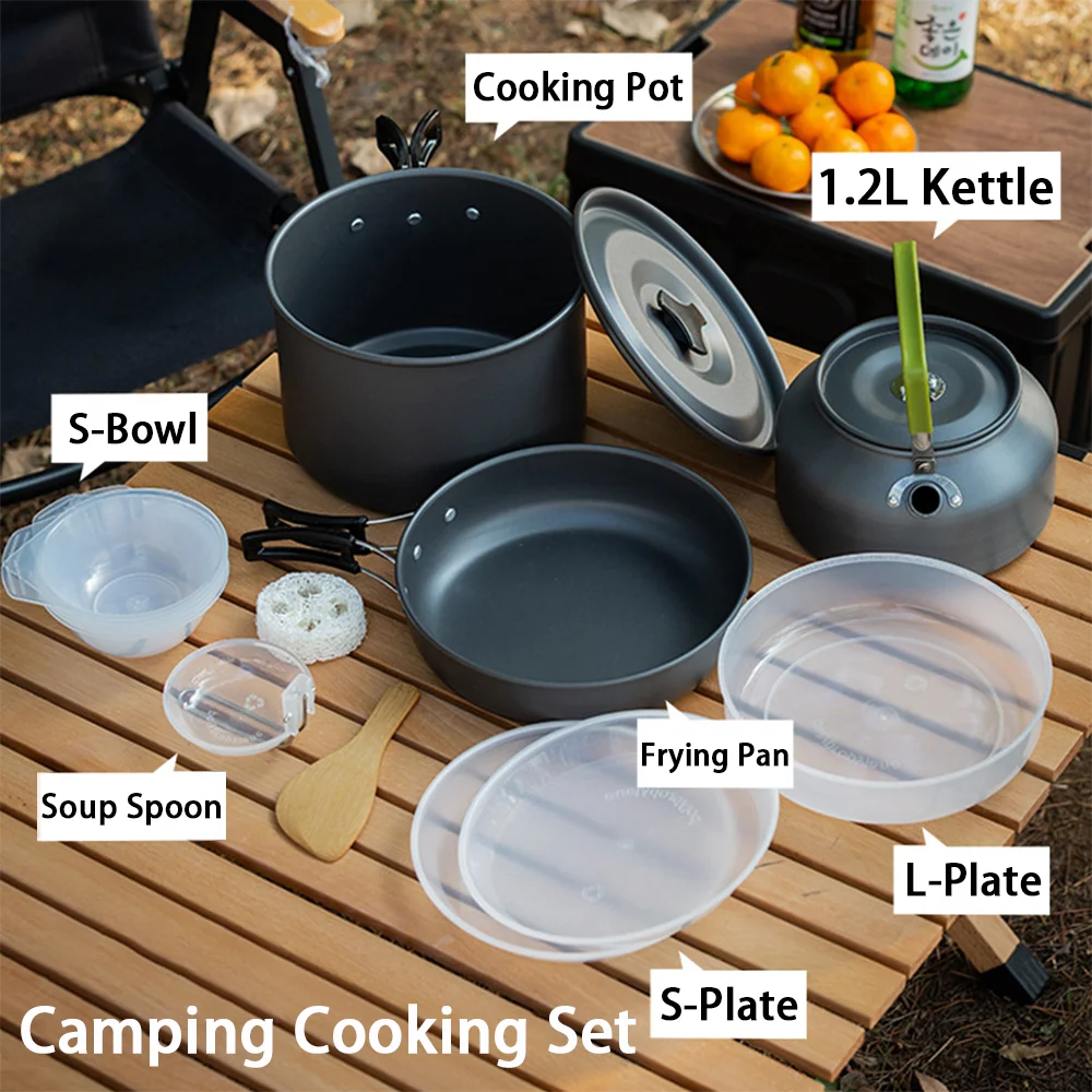 Grote capaciteit antiaanbak ca - Nesting Camping Cooking Set recensie en prijs