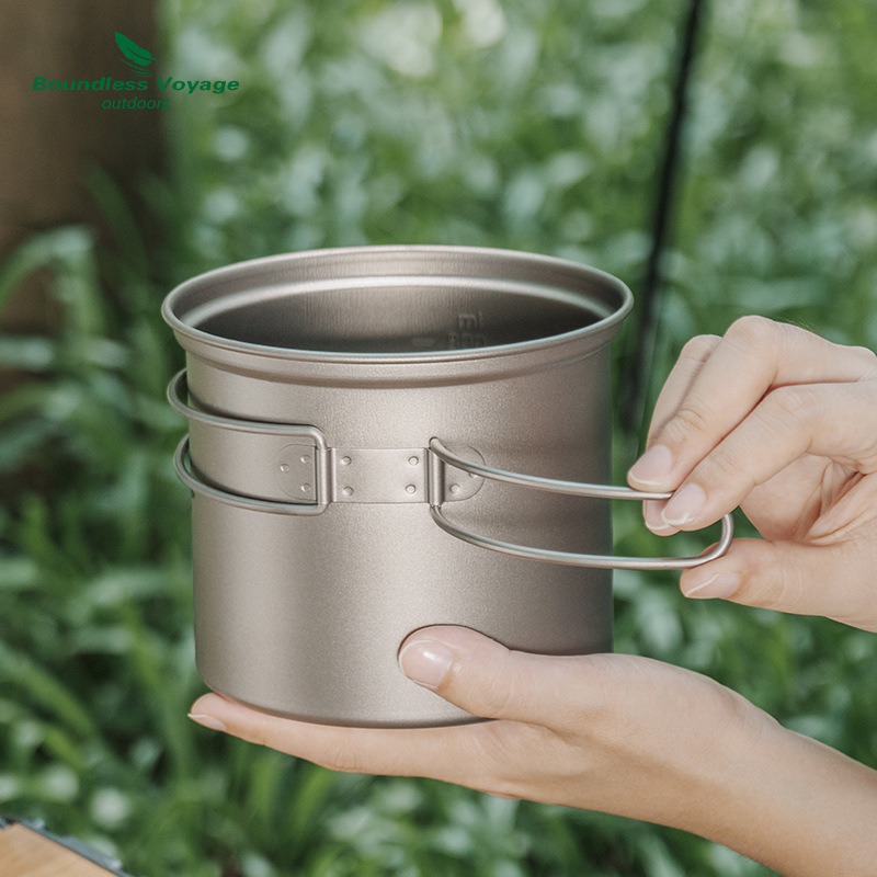 Pure titanium opvouwbare kookp - Camping Outdoor Cooking Set recensie en prijs