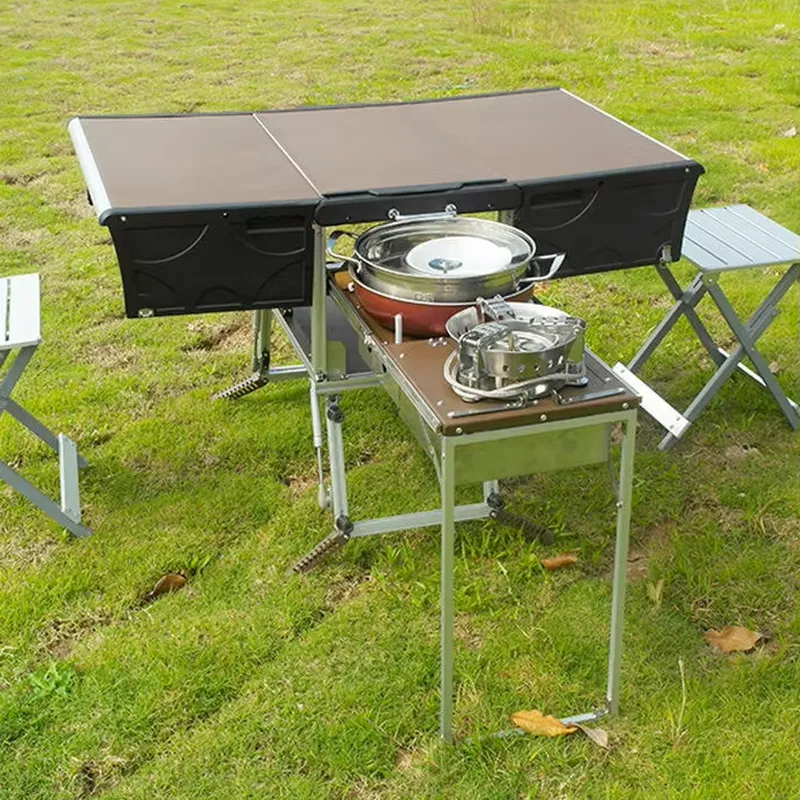Draagbare opvouwbare buitenkeu - Camping Cooking And Dining Set recensie en prijs