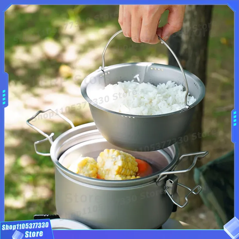 Pure titanium campingpot, lich - Camping Cooking Vessel recensie en prijs