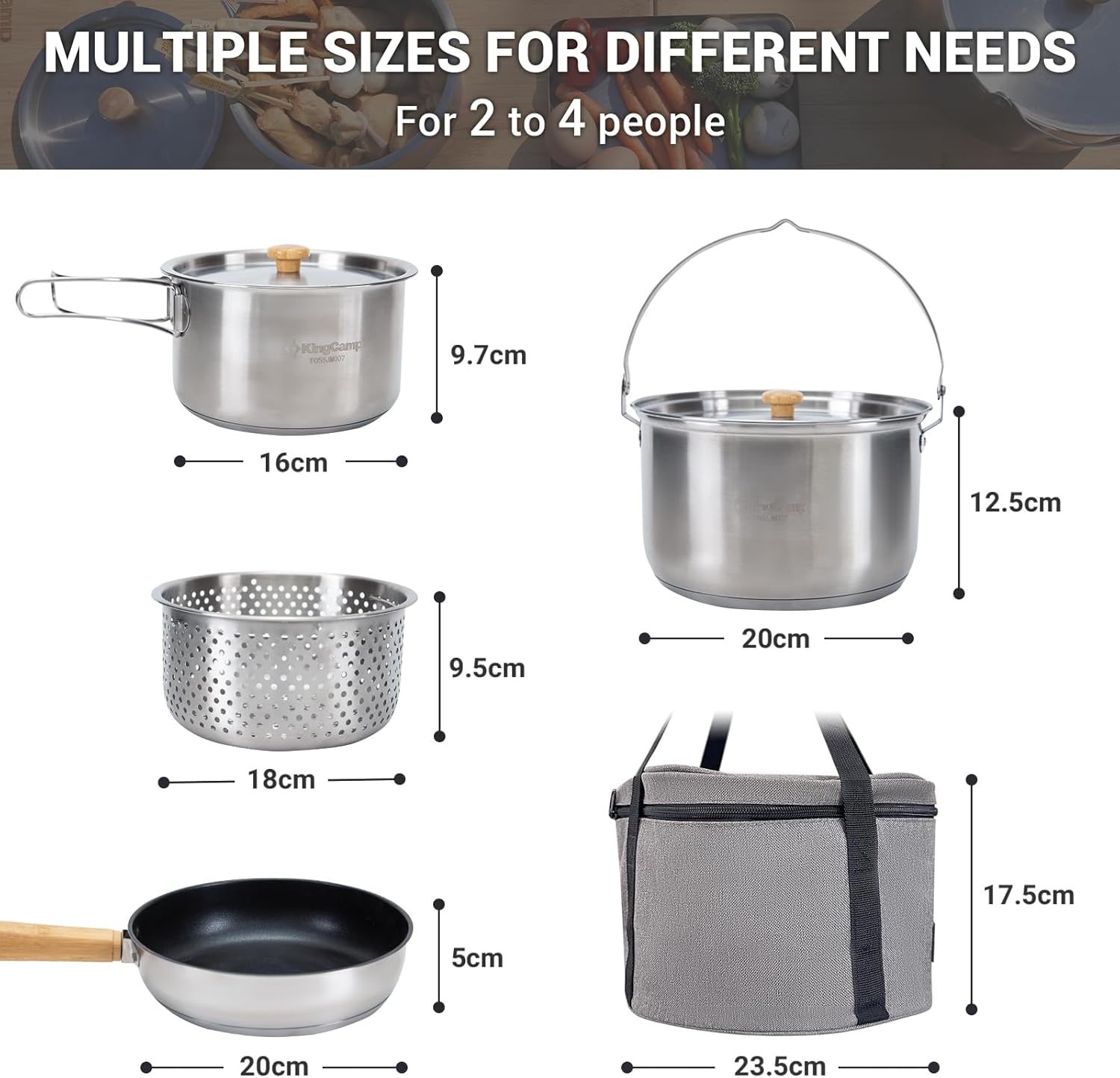 304 RVS Campingkookset - Panne - Camping Cooking Kettle recensie en prijs
