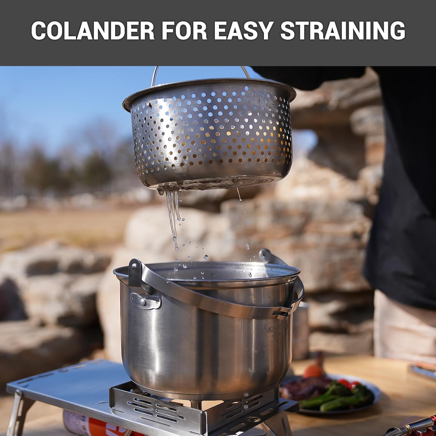 304 RVS Campingkookset - Panne - Camping Cooking Kettle recensie en prijs