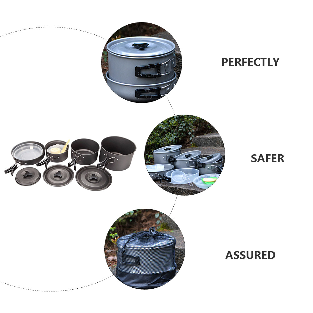 1Set Compacte Campingkookgerei - Camping Cooking Set Compact recensie en prijs