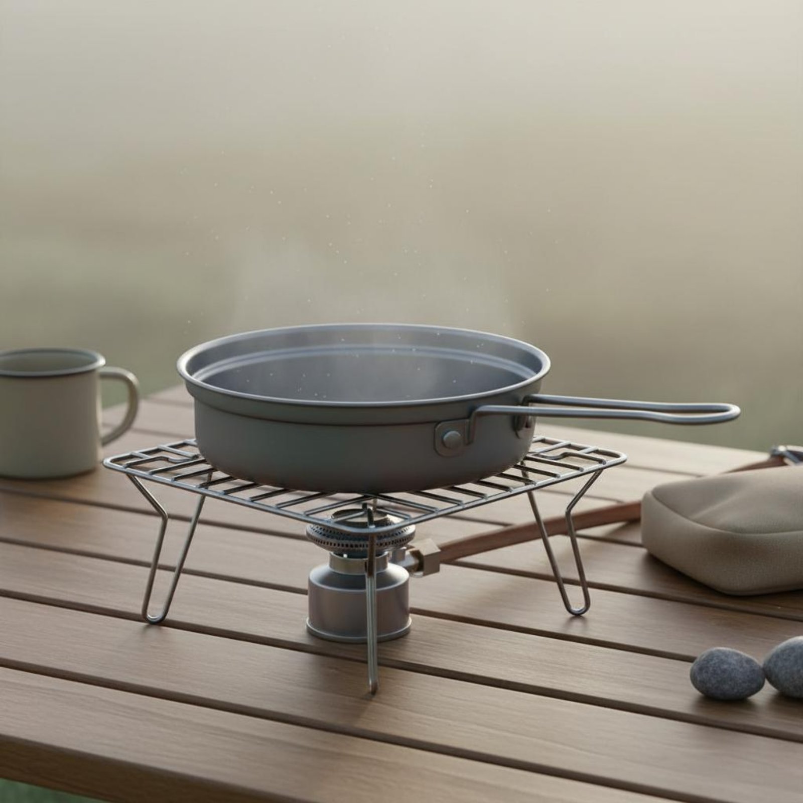 2-delige metalen campingkookse - Camping Cooking And Dining Set recensie en prijs