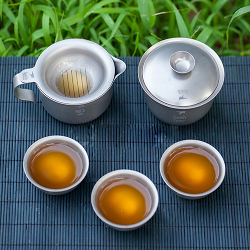 Keith Titanium Kung Fu Thee Se - Camping Cooking Set With Kettle recensie en prijs