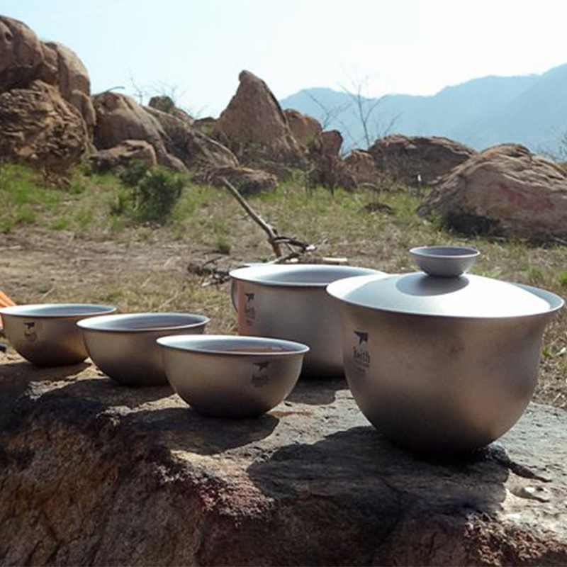 Keith Titanium Kung Fu Thee Se - Camping Cooking Set With Kettle recensie en prijs