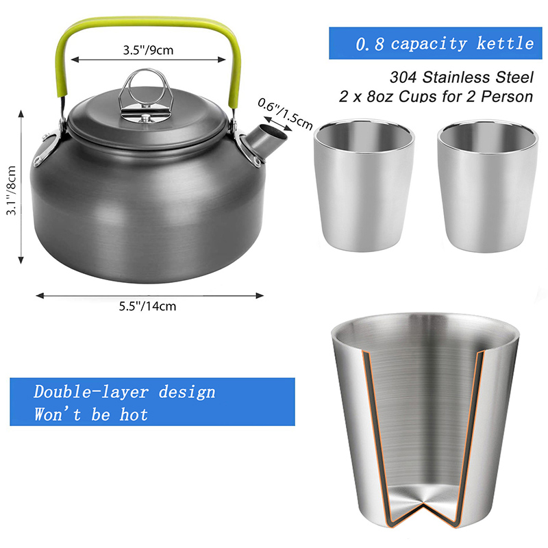 1 Set Outdoor Pot Pan Camping  - Camping Cooking Kettle recensie en prijs